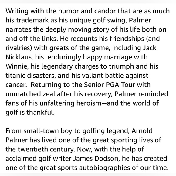 Arnold Palmer A Golfer’s Life with James Dodson Hardback Book - Picture 9 of 12